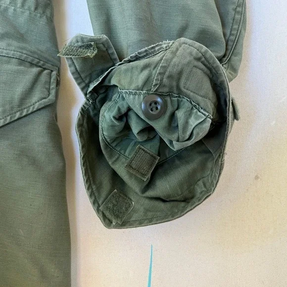 Vintage 1960s US Military M-65 Hooded Field Jacket Medium Army OG-107 No Liner - Picture 9 of 16